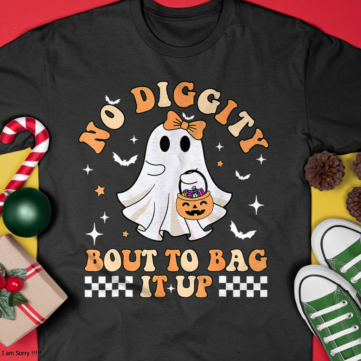 Hallowen Shirts for Family, Funny hallowen shirts, Hallowen Unisex T-Shirt/Hoodie/Sweatshirt HLT00 - Halloween Ghost Funny No Diggity Bout To Bag It Up Spooky T-Shirt