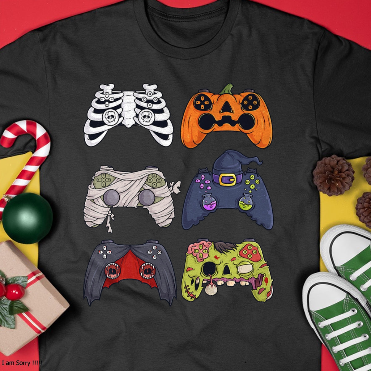 Hallowen Shirts for Family, Funny hallowen shirts, Hallowen Unisex T-Shirt/Hoodie/Sweatshirt HLT00 - Halloween Skeleton Zombie Gaming Controllers Mummy Boys Kids T-Shirt