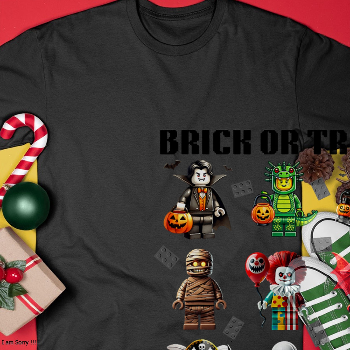 Hallowen Shirts for Family, Funny hallowen shirts, Hallowen Unisex T-Shirt/Hoodie/Sweatshirt HLT00 - Building Bricks Halloween Brick Or Treat Costume Monsters T-Shirt