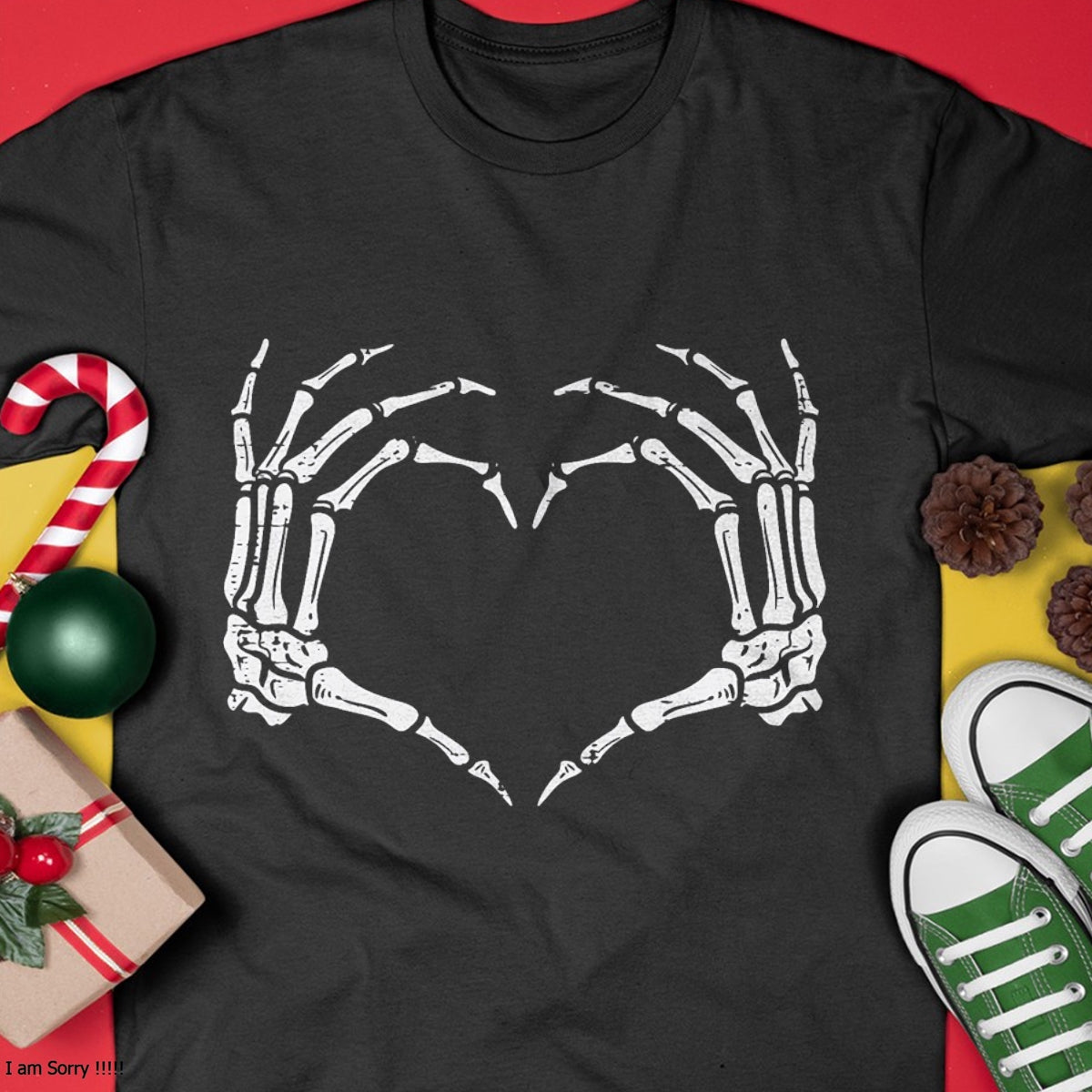 Hallowen Shirts for Family, Funny hallowen shirts, Hallowen Unisex T-Shirt/Hoodie/Sweatshirt HLT00 - Skeleton Hands Heart Sign Retro Halloween Costume Women Girl T-Shirt