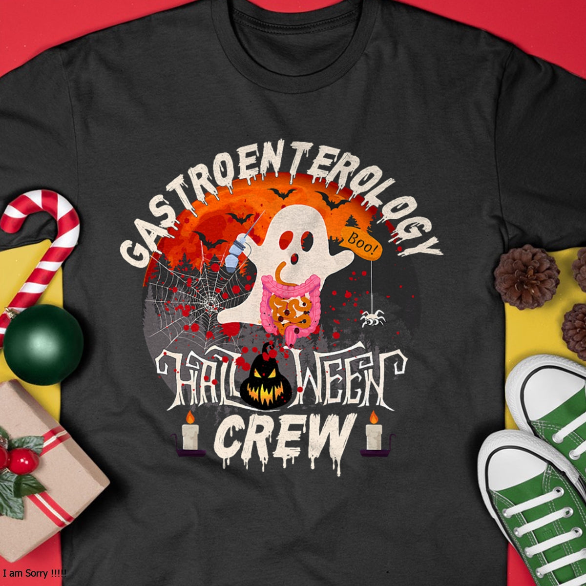 Hallowen Shirts for Family, Funny hallowen shirts, Hallowen Unisex T-Shirt/Hoodie/Sweatshirt HLT00 - Spooky gastroenterology Boo Crew endoscopy tech Halloween T-Shirt