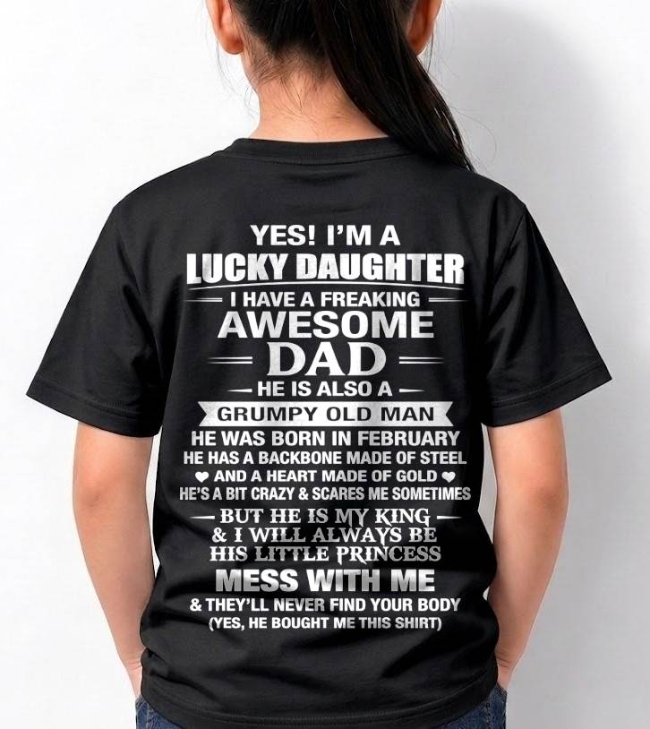 FEBRUARY - BEHIND EVERY STRONG GIRL IS AN AWESOME DAD - FROM DAD - TLEE02 (SKU2605-405-02)