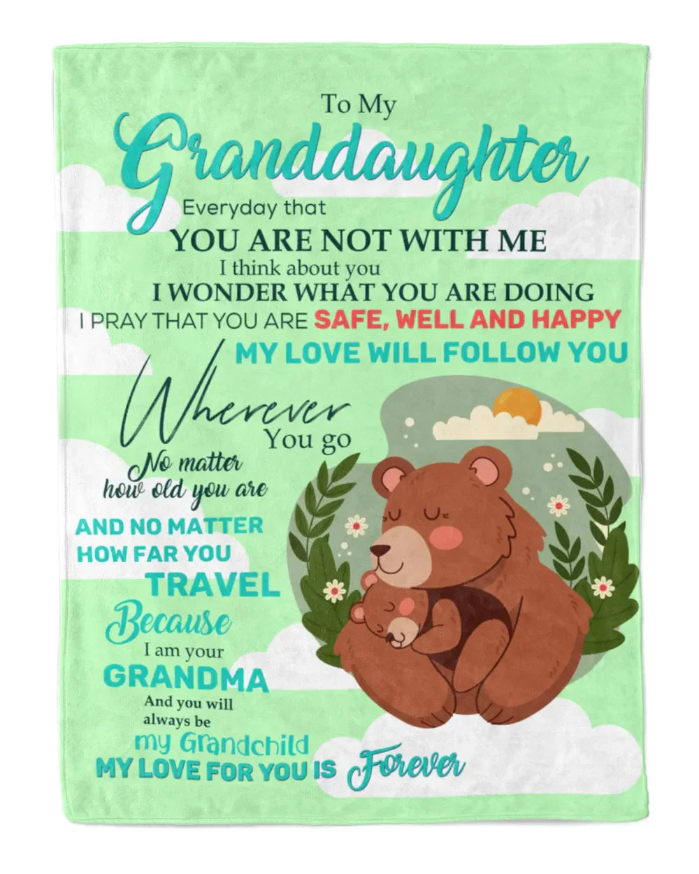 Special Gift For Your Granddaughter Blanket - From Grandma