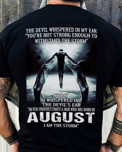 AUGUST - THE DEVIL WHISPERED IN MY EAR - T-SHIRT FOR MAN - TLEE08 (SKU08-35-08)
