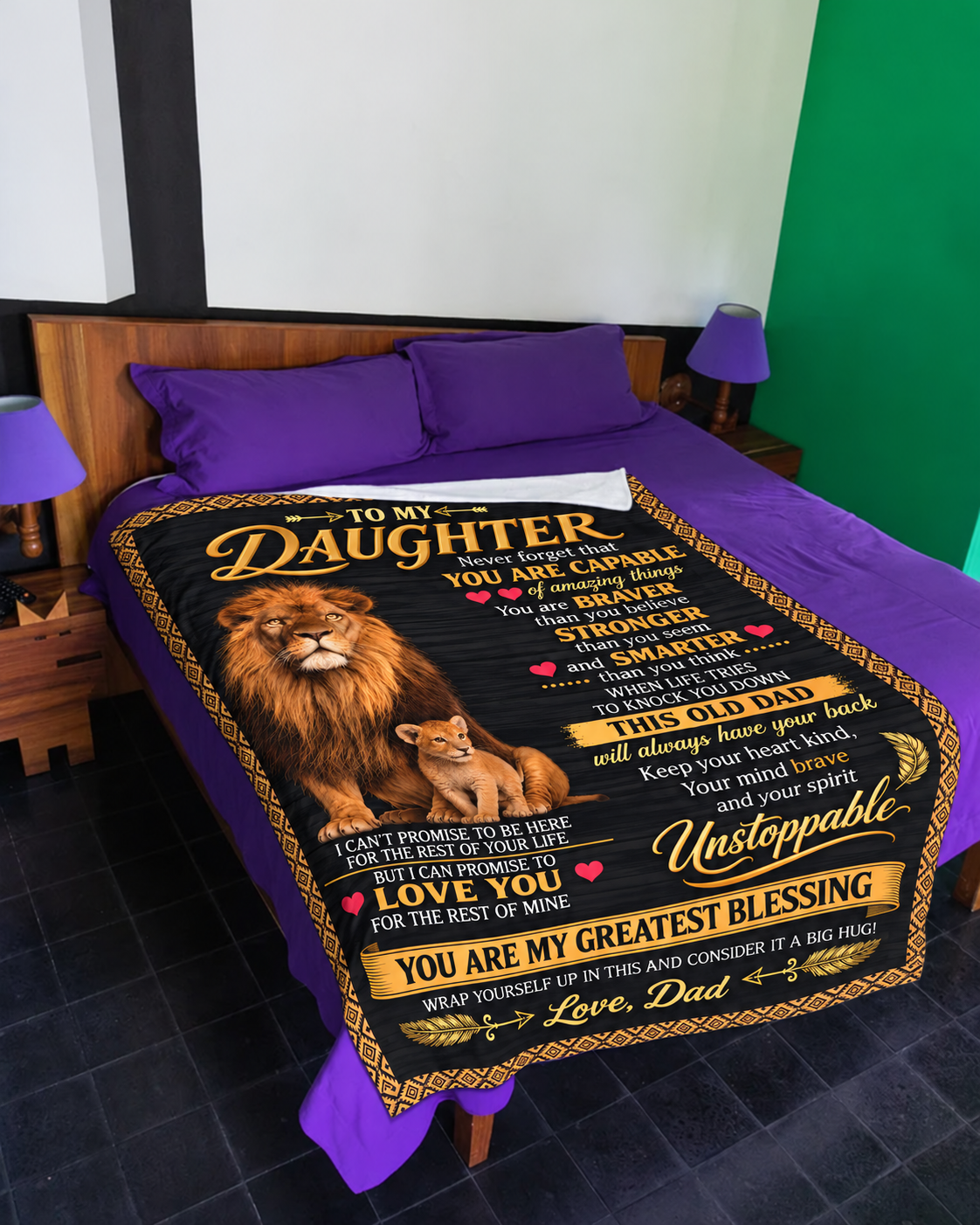 Special Gift For Your Daughter Blanket - From Dad (SKU2610-872)