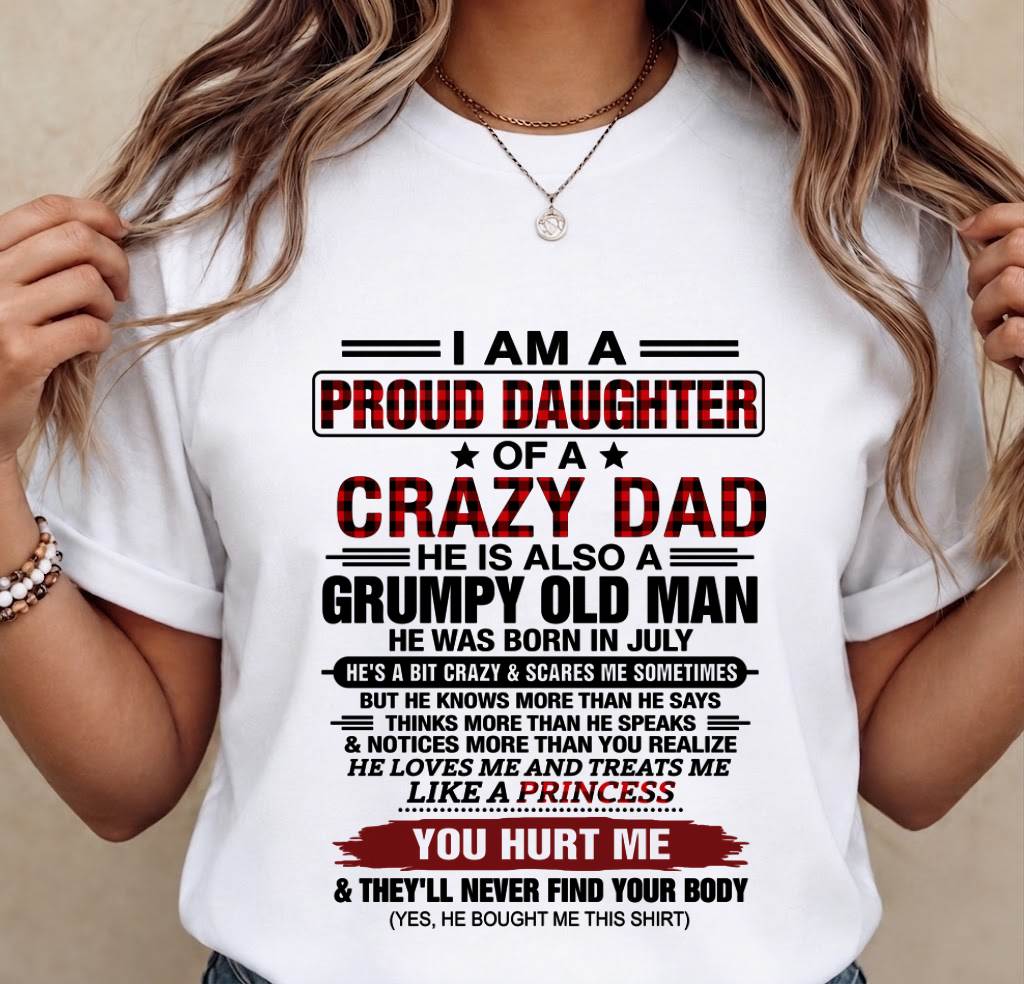 JULY - BEST DAD BEST DAUGHTER SHIRT - FROM DAD - TLEE07 (SKU2608-27-07)