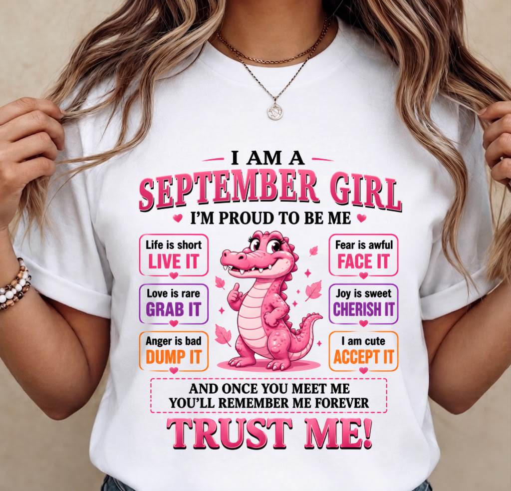 SEPTEMBER GIRL CUTE ALLIGATOR TEE - FOR WOMEN - TLEE09 (SKU2607-236-09)