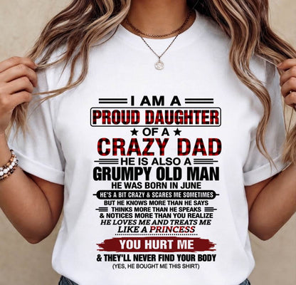 JUNE - BEST DAD BEST DAUGHTER SHIRT - FROM DAD - TLEE06 (SKU2608-27-06)