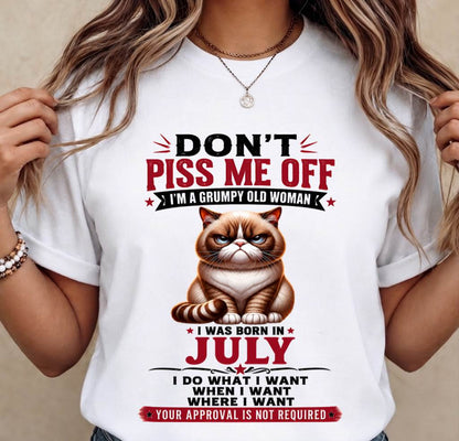 JULY – ZERO PATIENCE FUNNY CAT - FOR WOMEN - TLEE07 (SKU2608-291-07)