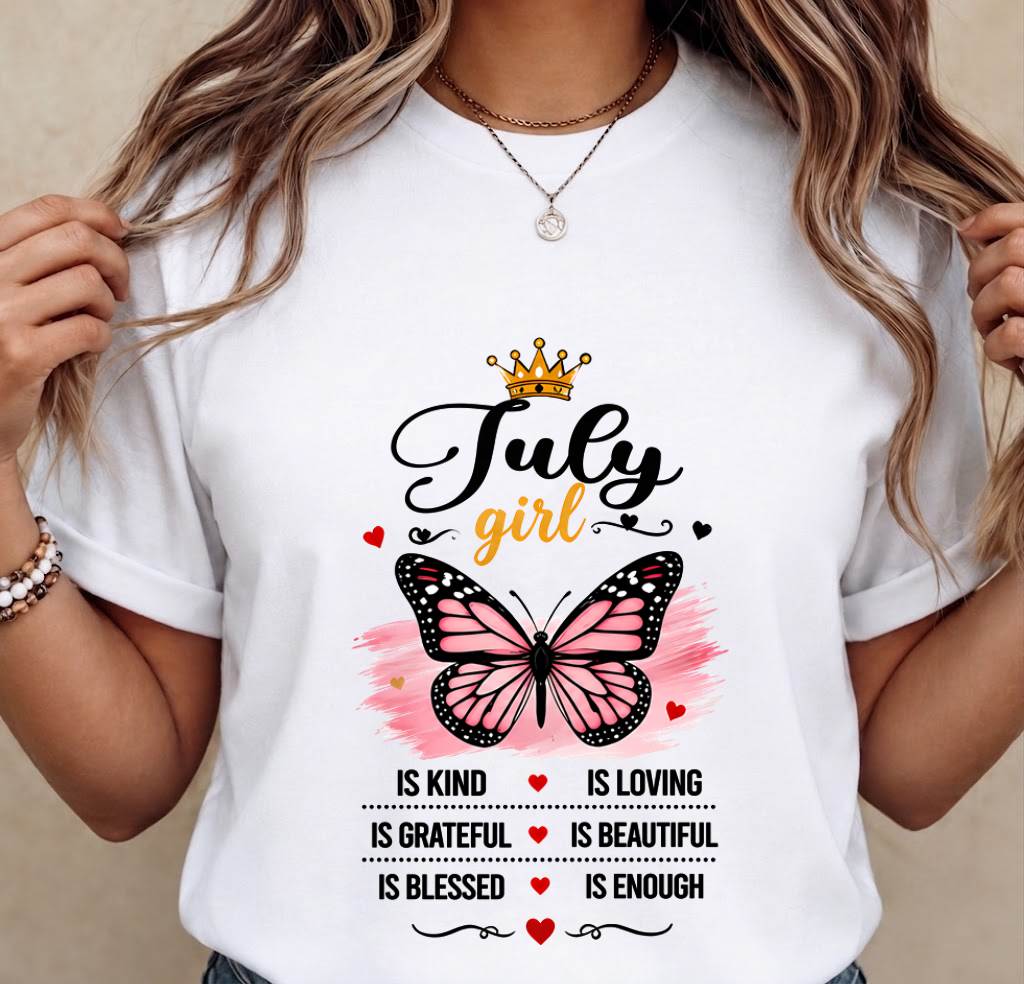 JULY GIRL BUTTERFLY SHIRT - FOR WOMEN - TLEE07 (SKU2608-593-07)