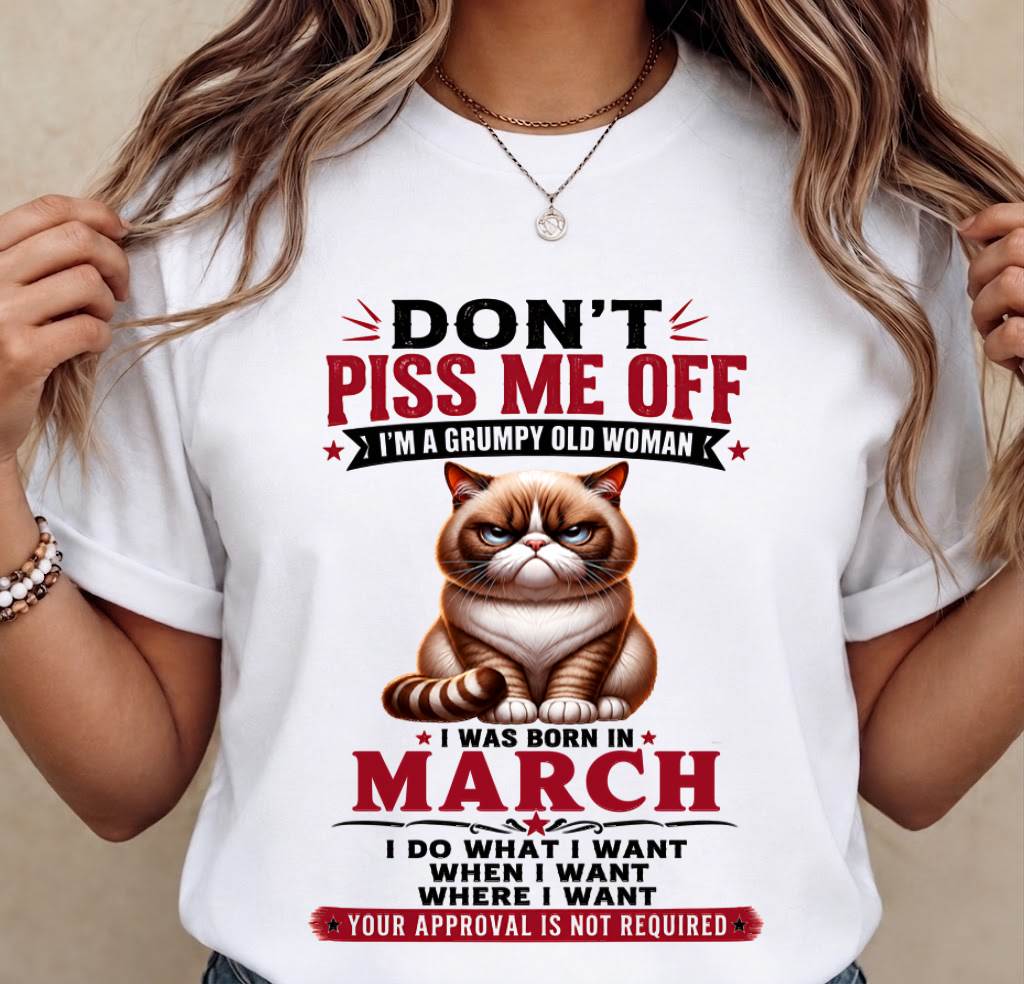 MARCH – ZERO PATIENCE FUNNY CAT - FOR WOMEN - TLEE03 (SKU2608-291-03)