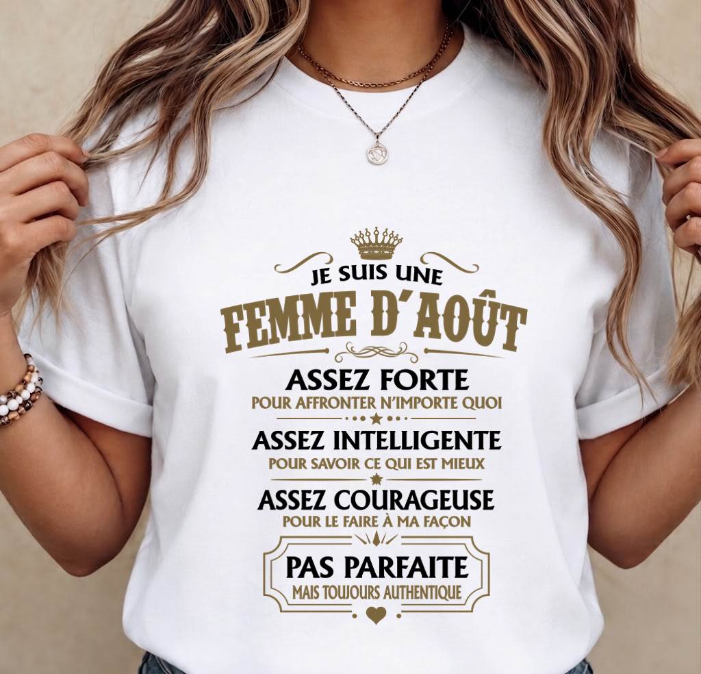 JE SUIS UNE FEMME D’AOÛT - fma TLEE08 (SKU2609-38-08)