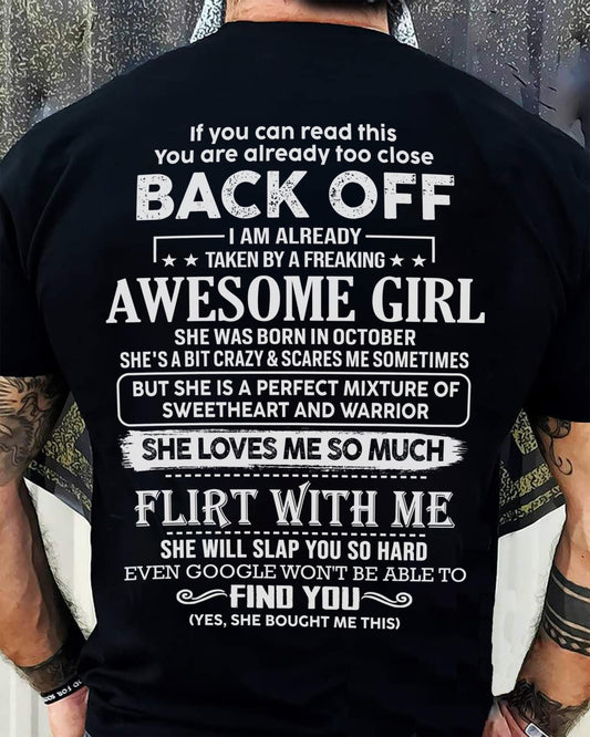 October – Awesome Girlfriend Born In October – Special gift for your Boyfriend – From Wife TLEE10 (SKU06-25-10)