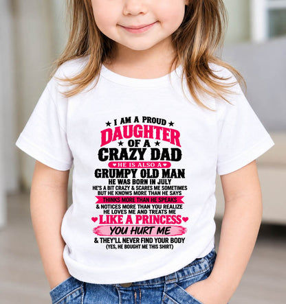 JULY - PROUD DAUGHTER OF A CRAZY DAD - FROM DAD - TLEE07 (SKU2610-540-07)