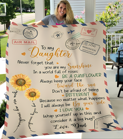 Special Gift For Your Daughter Blanket - From Dad06