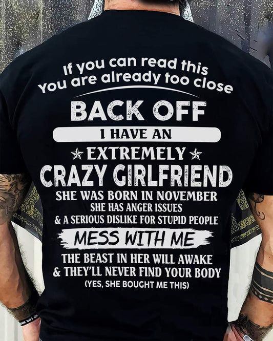 November - If You Can Read This You Are Already Too Close - Gift For Your Boyfriend, Husband From Wife - TLEE11 (SKU07-175-11)