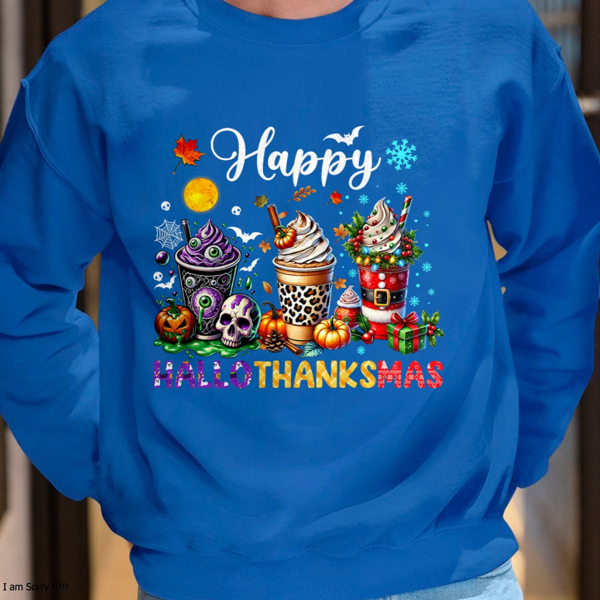 Hallowen Shirts for Family, Funny hallowen shirts, Hallowen Unisex T-Shirt/Hoodie/Sweatshirt HLT00 - Happy Hallothanksmas Halloween Coffee Latte Thanksgiving T-Shirt
