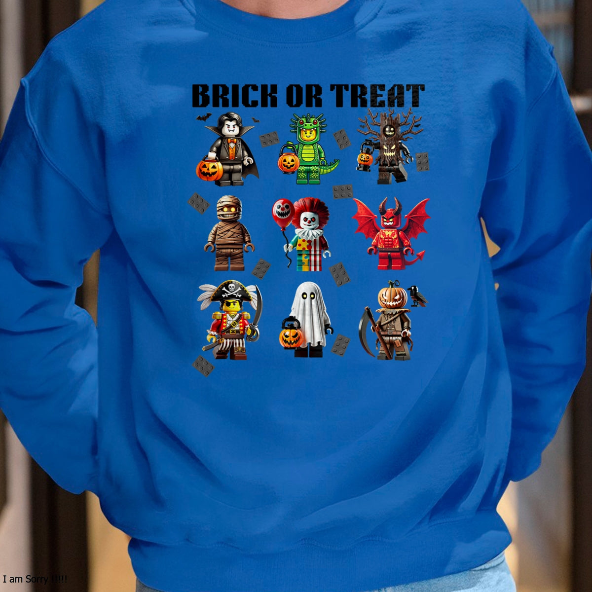 Hallowen Shirts for Family, Funny hallowen shirts, Hallowen Unisex T-Shirt/Hoodie/Sweatshirt HLT00 - Building Bricks Halloween Brick Or Treat Costume Monsters T-Shirt