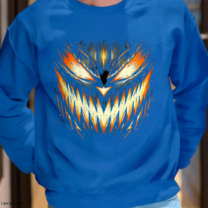 Hallowen Shirts for Family, Funny hallowen shirts, Hallowen Unisex T-Shirt/Hoodie/Sweatshirt HLT00 - Scary Jack O Lantern Face Carved Pumpkin Halloween Costume T-Shirt