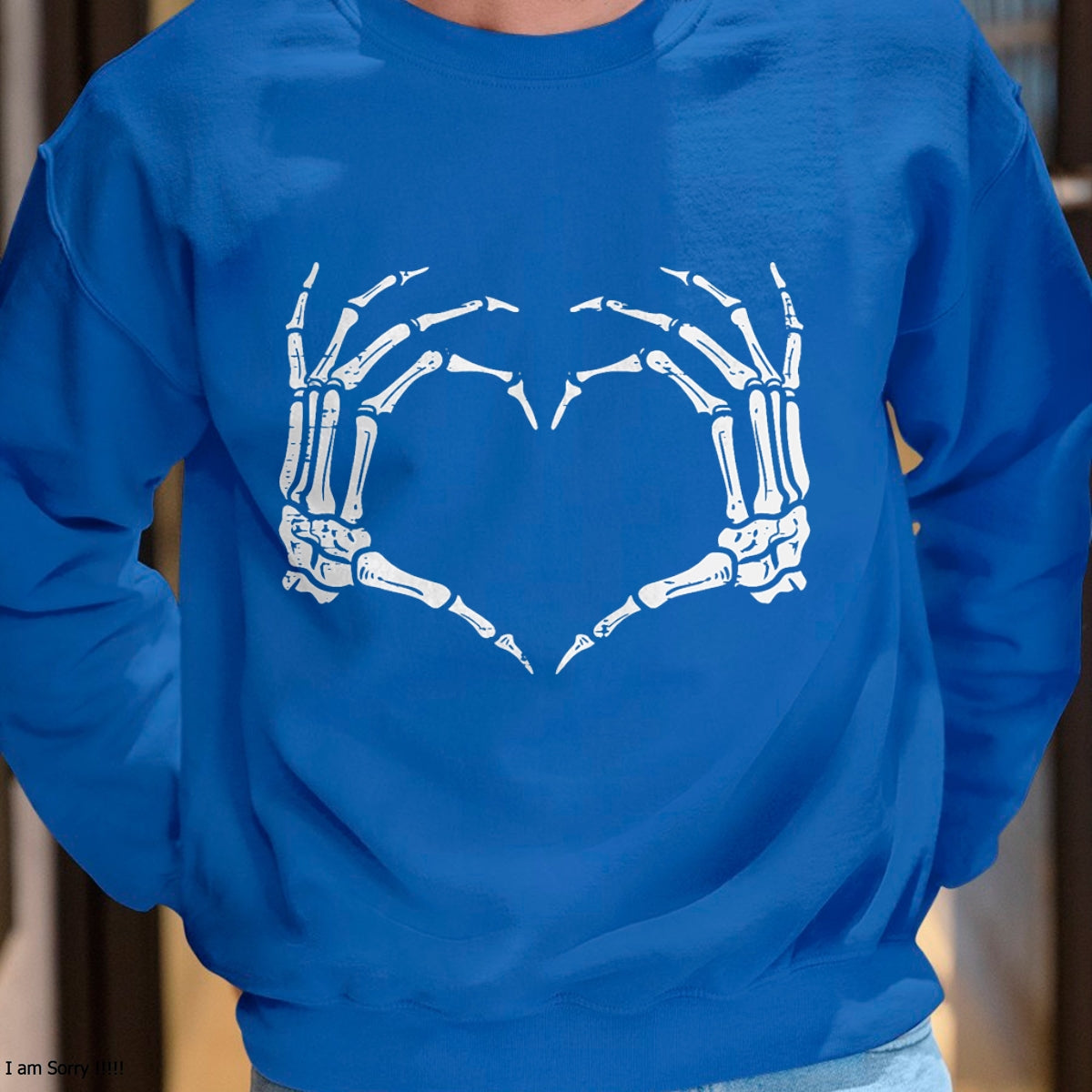 Hallowen Shirts for Family, Funny hallowen shirts, Hallowen Unisex T-Shirt/Hoodie/Sweatshirt HLT00 - Skeleton Hands Heart Sign Retro Halloween Costume Women Girl T-Shirt