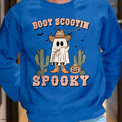 Hallowen Shirts for Family, Funny hallowen shirts, Hallowen Unisex T-Shirt/Hoodie/Sweatshirt HLT00 - Funny Boot Scootin Spooky Cowboy Ghost Men Toddler Halloween T-Shirt