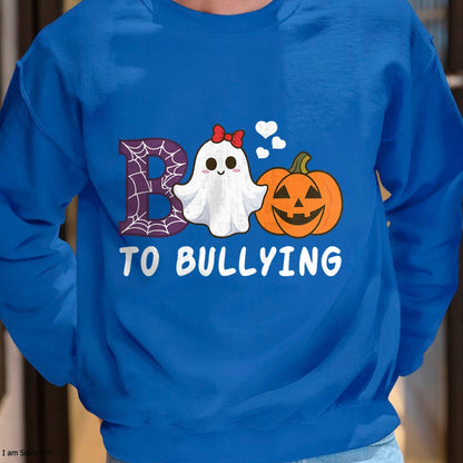 Hallowen Shirts for Family, Funny hallowen shirts, Hallowen Unisex T-Shirt/Hoodie/Sweatshirt HLT00 - Unity Day Orange Girls Funny Halloween Boo To Bullying T-Shirt