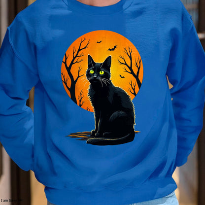 Hallowen Shirts for Family, Funny hallowen shirts, Hallowen Unisex T-Shirt/Hoodie/Sweatshirt HLT00 - Vintage Scary Halloween Cat Costume Retro Halloween Cat T-Shirt
