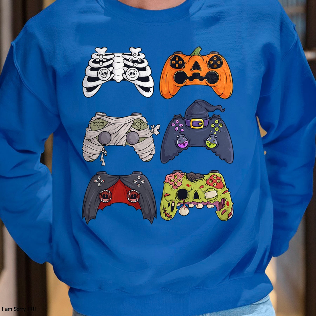 Hallowen Shirts for Family, Funny hallowen shirts, Hallowen Unisex T-Shirt/Hoodie/Sweatshirt HLT00 - Halloween Skeleton Zombie Gaming Controllers Mummy Boys Kids T-Shirt