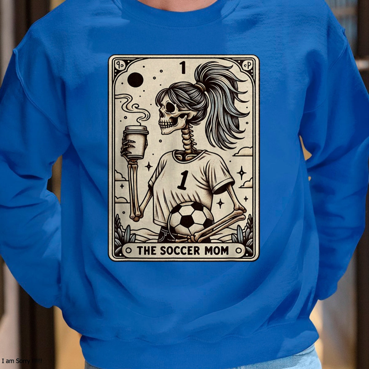 Hallowen Shirts for Family, Funny hallowen shirts, Hallowen Unisex T-Shirt/Hoodie/Sweatshirt HLT00 - Soccer Mom Tarot Card, Vintage Halloween Soccer Mama Sweatshirt