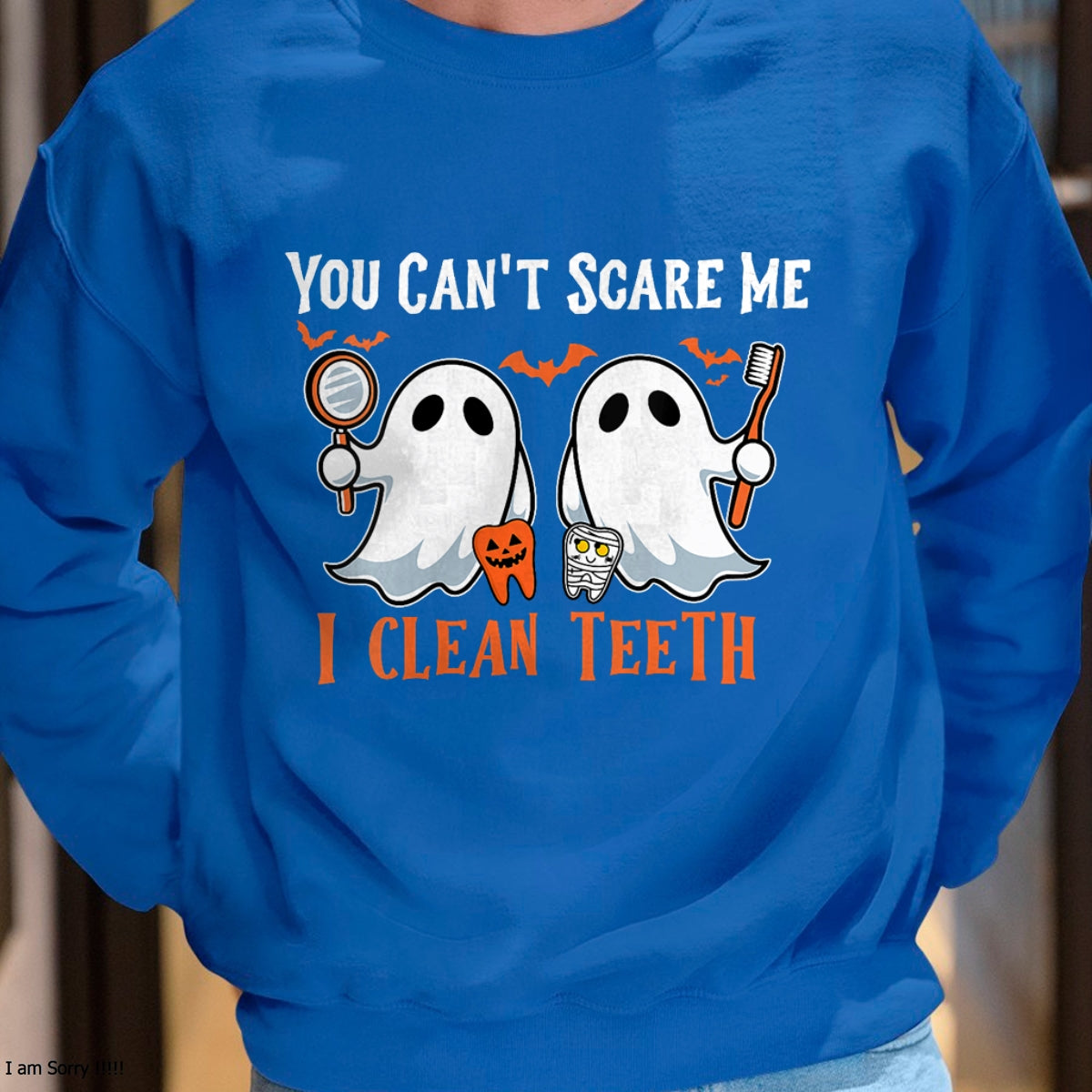 Hallowen Shirts for Family, Funny hallowen shirts, Hallowen Unisex T-Shirt/Hoodie/Sweatshirt HLT00 - Womens You Can't Scare Me I Clean Teeth Dental Hygienist Halloween V-Neck T-Shirt