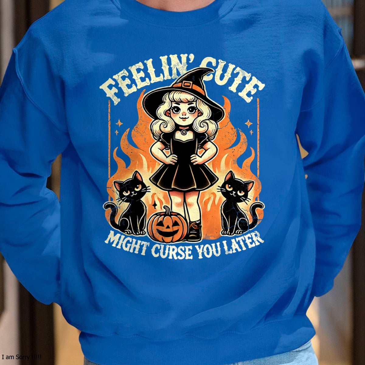 Hallowen Shirts for Family, Funny hallowen shirts, Hallowen Unisex T-Shirt/Hoodie/Sweatshirt HLT00 - Halloween Feelin' Cute Might Curse You Later T-Shirt