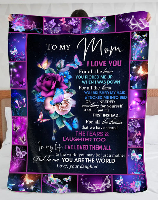 To My Mom Blanket From Daughter