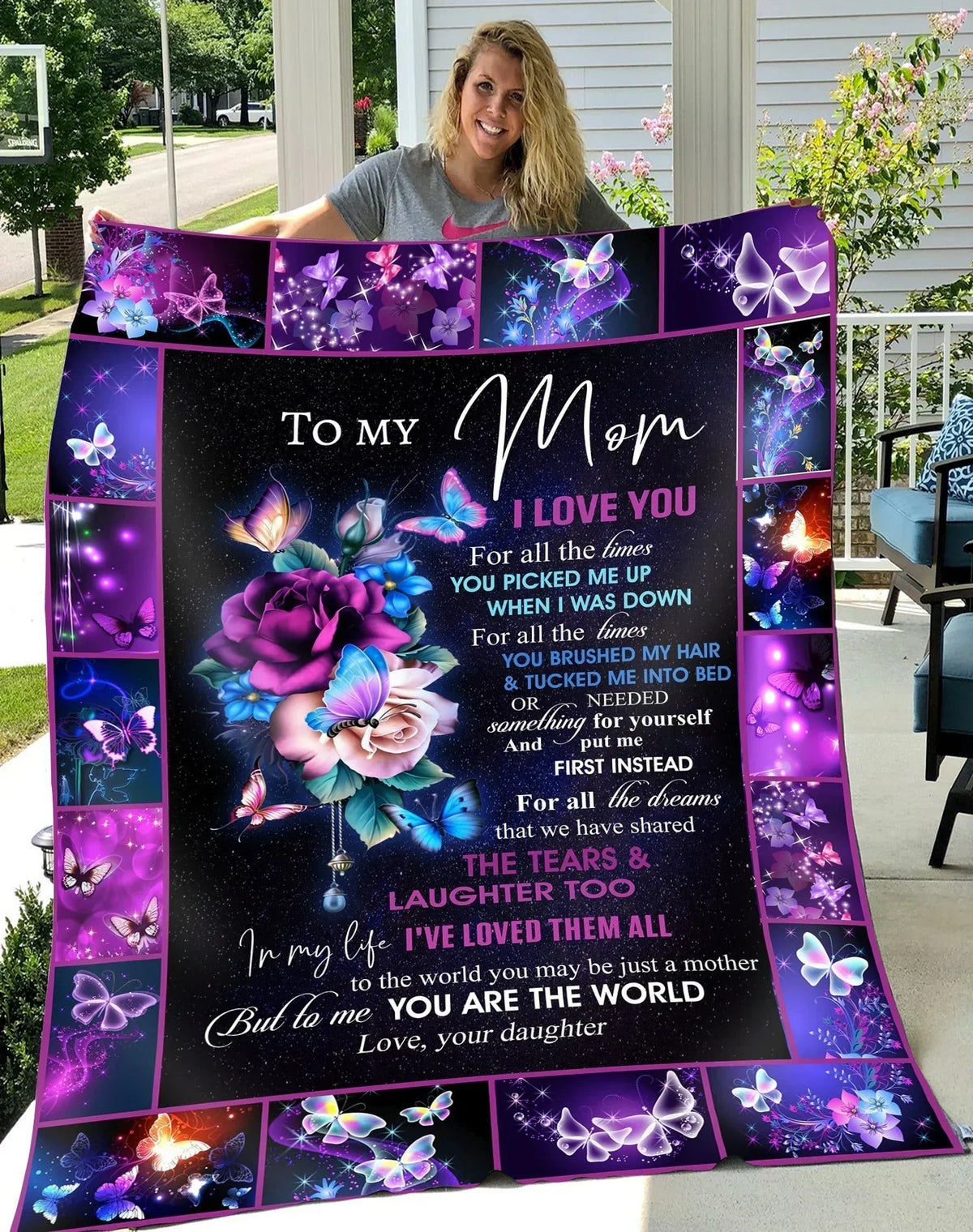To My Mom Blanket From Daughter