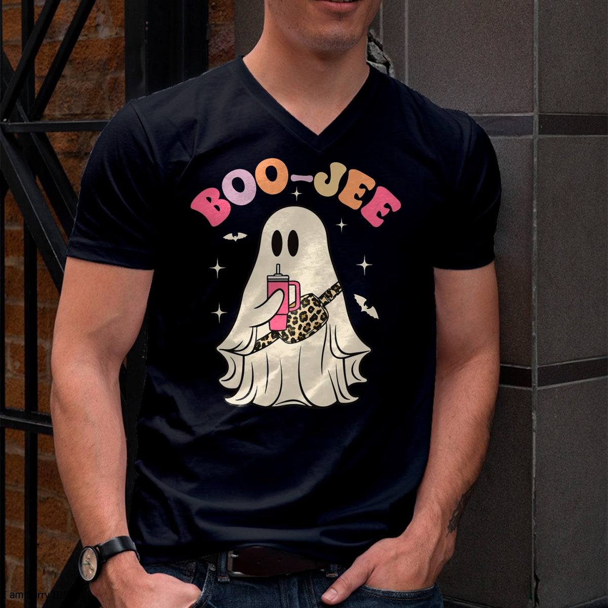 Hallowen Shirts for Family, Funny hallowen shirts, Hallowen Unisex T-Shirt/Hoodie/Sweatshirt HLT00 - Cute Boo Jee Ghost Halloween Leopard Ghost Womens T-Shirt