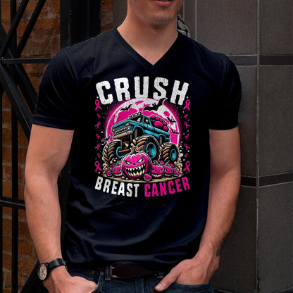 Hallowen Shirts for Family, Funny hallowen shirts, Hallowen Unisex T-Shirt/Hoodie/Sweatshirt HLT00 - Breast Cancer Awareness Monster Truck Halloween Kids Toddler T-Shirt