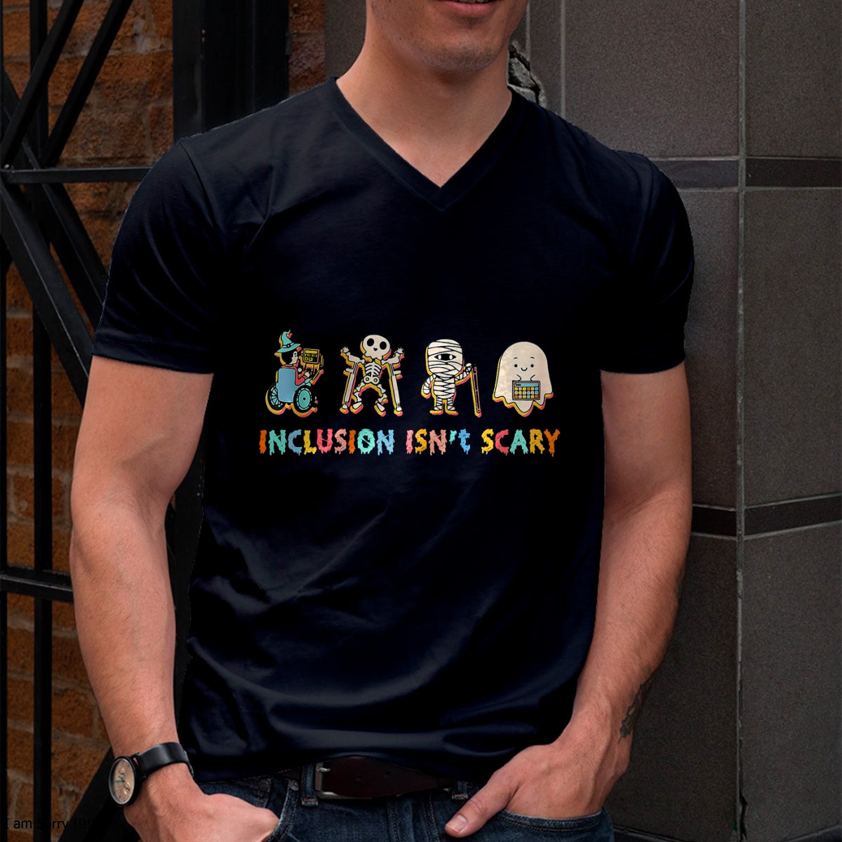 Hallowen Shirts for Family, Funny hallowen shirts, Hallowen Unisex T-Shirt/Hoodie/Sweatshirt HLT00 - Inclusion Isn't Scary Slp Halloween Sped Teacher T-Shirt