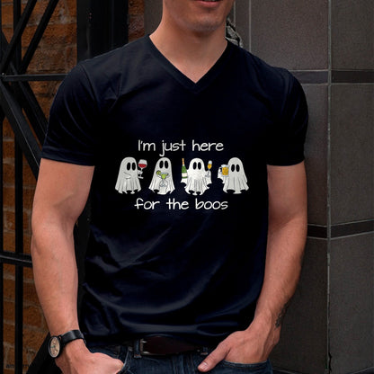 Hallowen Shirts for Family, Funny hallowen shirts, Hallowen Unisex T-Shirt/Hoodie/Sweatshirt HLT00 - I'm Just Here For The Boos Funny Halloween Ghost Mens Womens T-Shirt