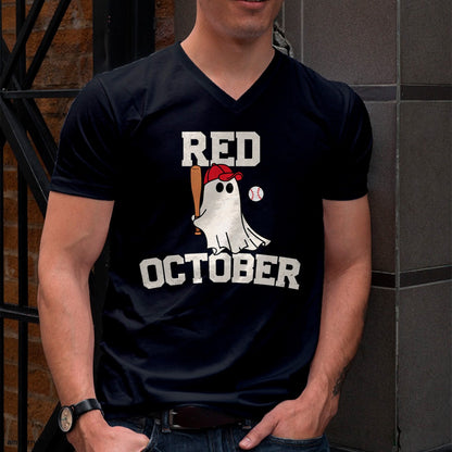Hallowen Shirts for Family, Funny hallowen shirts, Hallowen Unisex T-Shirt/Hoodie/Sweatshirt HLT00 - Red October Halloween Ghost Playing Baseball Funny Baseball T-Shirt