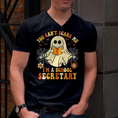 Hallowen Shirts for Family, Funny hallowen shirts, Hallowen Unisex T-Shirt/Hoodie/Sweatshirt HLT00 - You Can't Scare Me I'm A School Secretary Halloween Candy T-Shirt