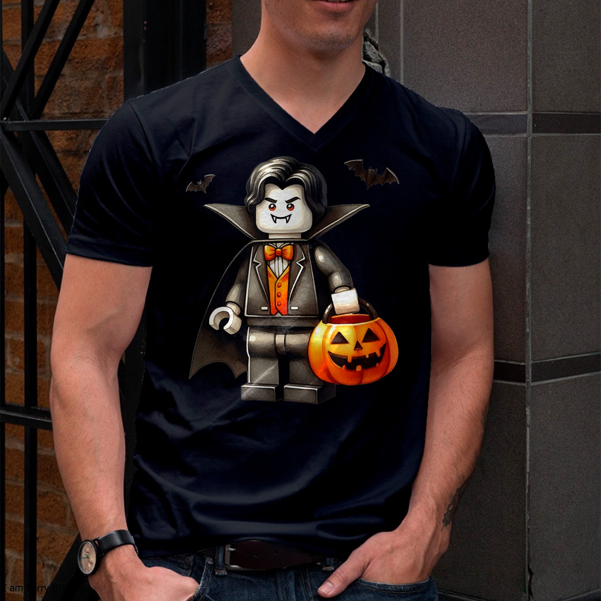 Hallowen Shirts for Family, Funny hallowen shirts, Hallowen Unisex T-Shirt/Hoodie/Sweatshirt HLT00 - Halloween Master Builder Vampire Kids Building Blocks Bricks T-Shirt
