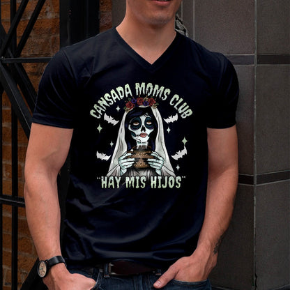 Hallowen Shirts for Family, Funny hallowen shirts, Hallowen Unisex T-Shirt/Hoodie/Sweatshirt HLT00 - Cansada Moms Club Ay Mis Hijos Halloween Mexican Spooky T-Shirt