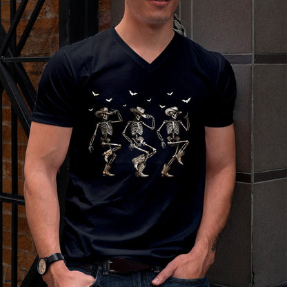 Hallowen Shirts for Family, Funny hallowen shirts, Hallowen Unisex T-Shirt/Hoodie/Sweatshirt HLT00 - Western Halloween Cowboy Skeletons Dance couple matching tee T-Shirt