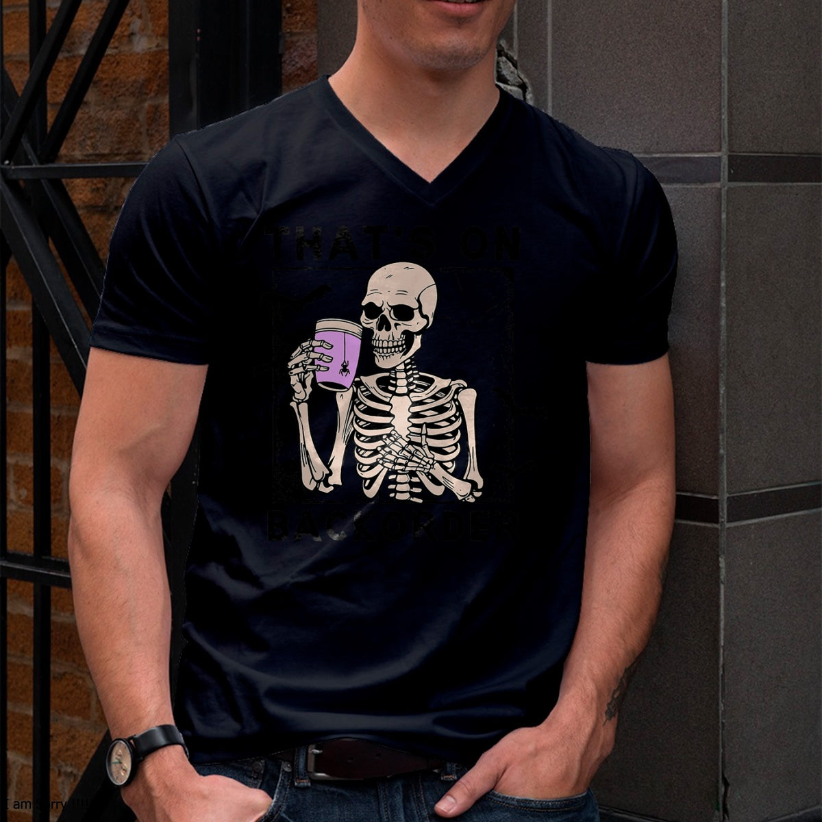 Hallowen Shirts for Family, Funny hallowen shirts, Hallowen Unisex T-Shirt/Hoodie/Sweatshirt HLT00 - That’s On Backorder Skeleton Drink Halloween Bat Fly T-Shirt