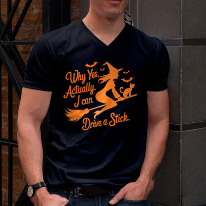 Hallowen Shirts for Family, Funny hallowen shirts, Hallowen Unisex T-Shirt/Hoodie/Sweatshirt HLT00 - Why Yes Actually I Can Drive A Stick Funny Halloween Witch T-Shirt