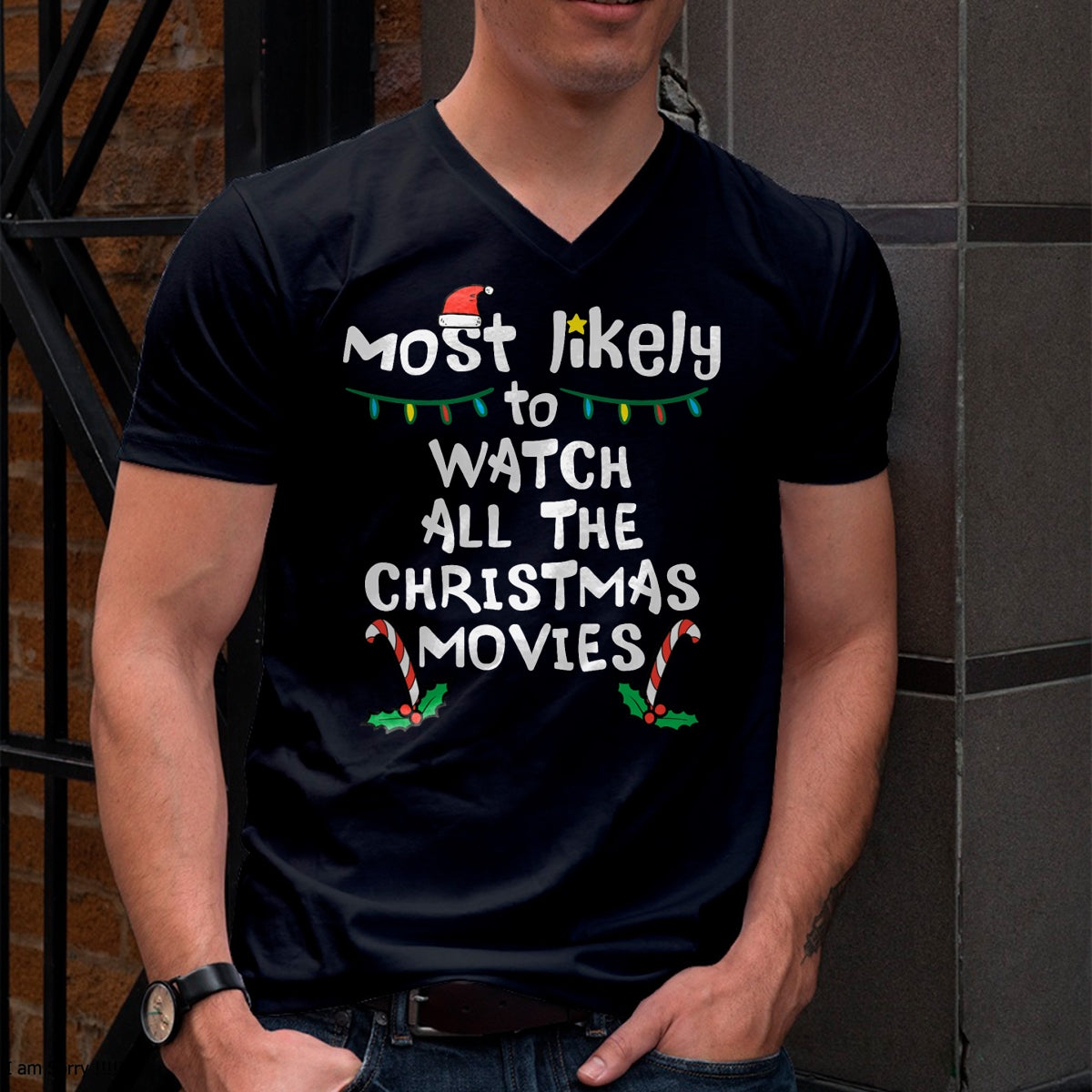 Christmas Shirts for Family, Funny christmas shirts, Christmas Unisex T-Shirt/Hoodie/Sweatshirt HLT00 - Most Likely Watch Christmas Movie Xmas Family Matching Women T-Shirt