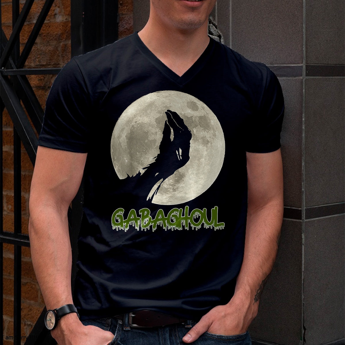 Hallowen Shirts for Family, Funny hallowen shirts, Hallowen Unisex T-Shirt/Hoodie/Sweatshirt HLT00 - Vintage Gabaghoul Funny Hand Moon Halloween T-Shirt