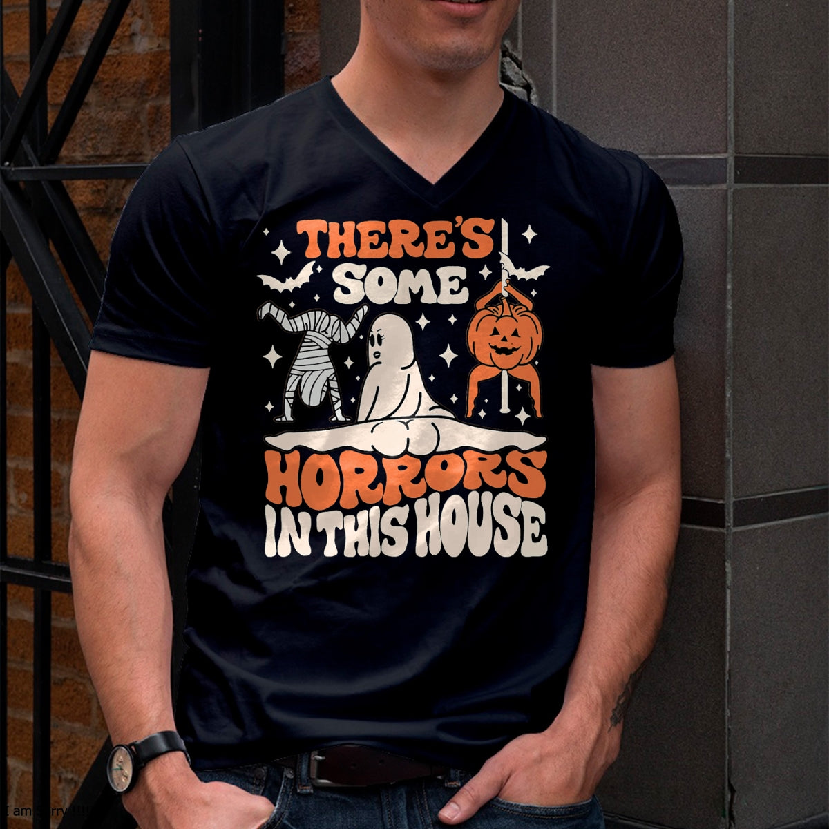 Hallowen Shirts for Family, Funny hallowen shirts, Hallowen Unisex T-Shirt/Hoodie/Sweatshirt HLT00 - There's Some Horrors In This House Ghost Pumpkin Halloween T-Shirt