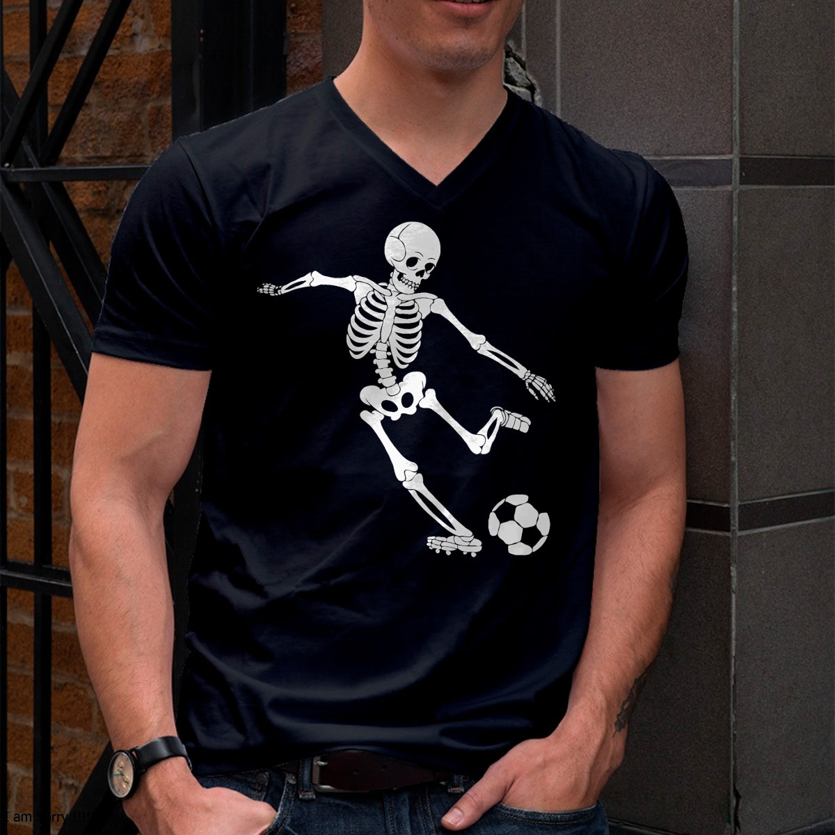 Hallowen Shirts for Family, Funny hallowen shirts, Hallowen Unisex T-Shirt/Hoodie/Sweatshirt HLT00 - Soccer Skeleton Halloween Men Boys Soccer Player Halloween T-Shirt
