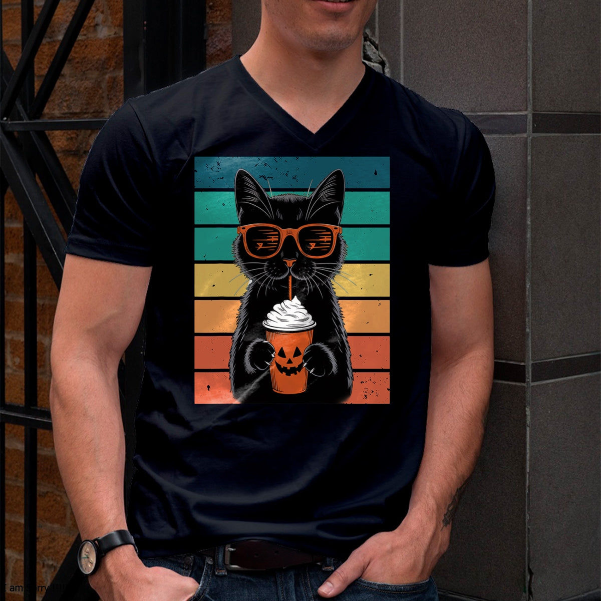 Hallowen Shirts for Family, Funny hallowen shirts, Hallowen Unisex T-Shirt/Hoodie/Sweatshirt HLT00 - Black Cat Hipster Trick or Treat Funny Halloween Black Cat T-Shirt