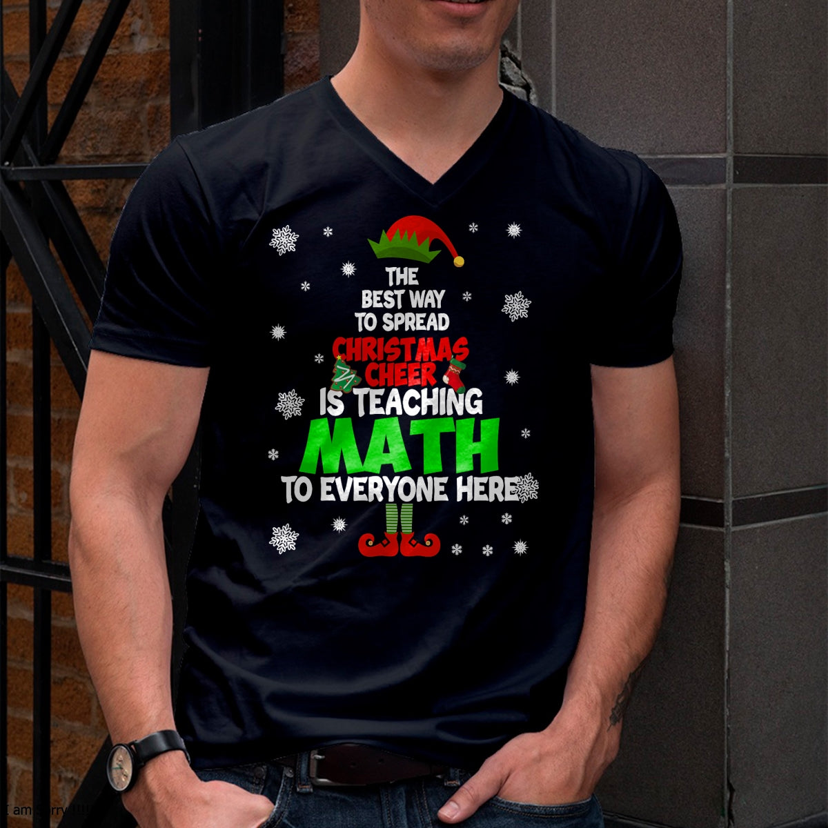 Christmas Shirts for Family, Funny christmas shirts, Christmas Unisex T-Shirt/Hoodie/Sweatshirt HLT00 - The Best Way to Spread Christmas Cheer Is Teaching Math T-Shirt